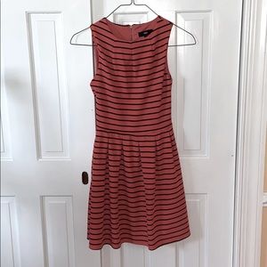 Pink and Navy striped dress